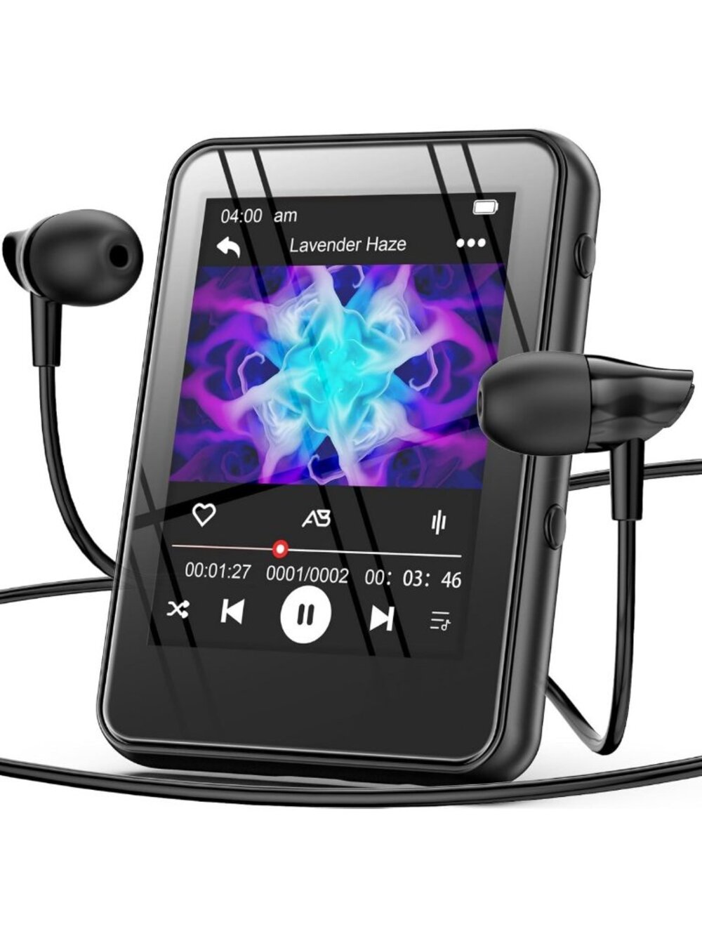 Portable 32GB Bluetooth MP3 Player, Touch Screen, HiFi Sound, FM Radio, Voice
